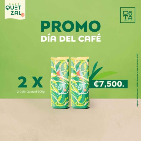 2 Café Quetzal de 500g - Promo Día del Café