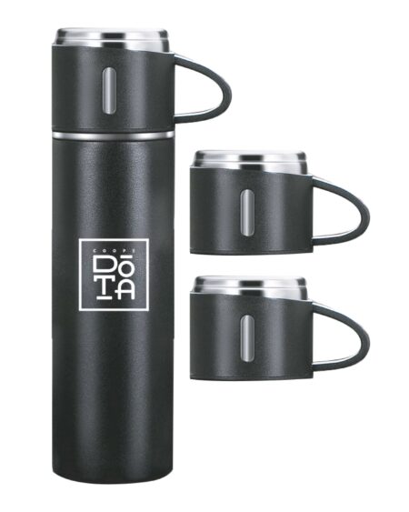 SET DE CAFÉ TERMO 500ml. +  2 TAZAS NEGRO